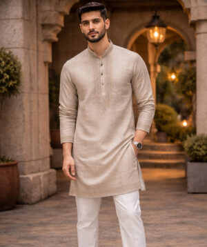 Linen Embroidery Pathani
